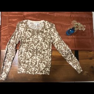 Beige banana republic cardigan